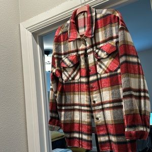 Plaid Utility Shirt/Jacket - size XL